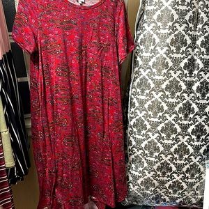 LulaRoe “maxi-like” dress. Short sleeve